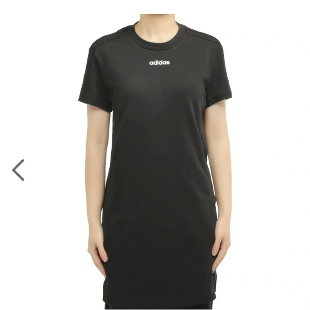 Adidas women's size XL breathable casual dress black crew neck short sleeves